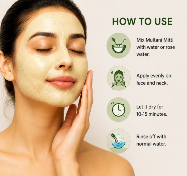 Fuller’s Earth Indian Healing Clay for oil control and glowing skin