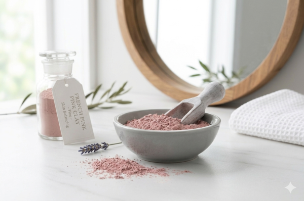 Harbalon French Pink Clay 100 percent pure Rose Clay powder for sensitive skin